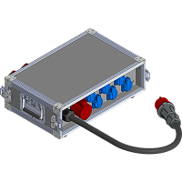 BELBOX BB-3230-1PR, устройство распределительное в кейсе, вход CEE-380В/32А, выход CEE-380В/32A + 2xCEE-380В/16А + 6хSCHUKO-220В/16А, индикаторы