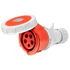 BELBOX BB-2252N, розетка силовая кабельная, 32А, 380В, 5P, 3P+N+E, IP67, красная