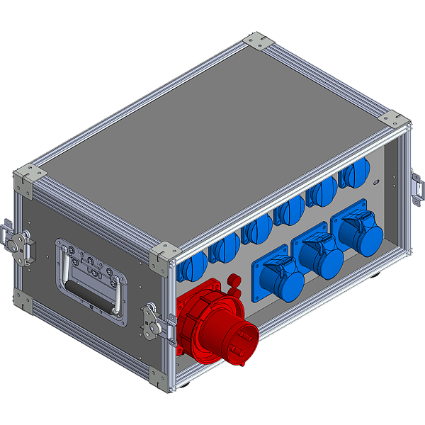 BELBOX BB-3232-3PR, устройство распределительное в кейсе, вход CEE-380В/32А, выход 3xCEE-220В/16А + 6хSCHUKO-220В/16А, индикаторы