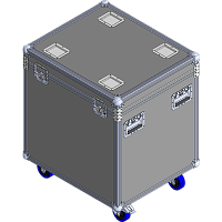 BELCASE ТС-LED640/5-R, 691x595x701мм, кейс транспортировочный для 5-ти LED кабинетов 640х640мм