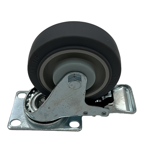 BELCASE BC-100TPR-B, колесо поворотное, с тормозом, диаметр: 100мм., серое