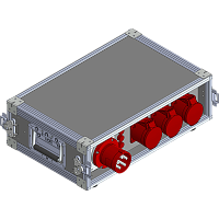 BELBOX BB-6300-PR, устройство распределительное в кейсе, вход CEE-380В/63А, выход 3xCEE-380В/32A, индикаторы
