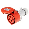 BELBOX BB-215N, розетка силовая кабельная, 16А, 380В, 5P, 3P+N+E, IP44, красная