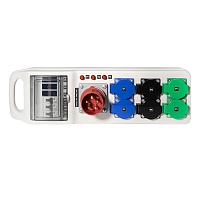 BELBOX BB-1650-1PP, устройство распределительное, вход СЕЕ-380В/16А, выход 6xSCHUKO-220В/16А, индикаторы