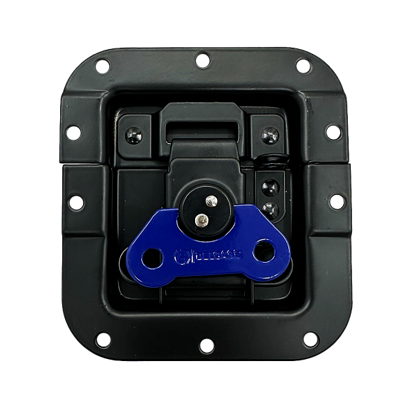 BELCASE BC-01BL-blk-blue, замок-бабочка средний, под профиль, черный+синий