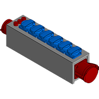 BELBOX BB-1605-1PP, устройство распределительное, вход CEE-380В/16А, выход 6хSCHUKO-220В/16А, индикаторы