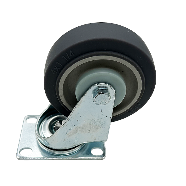 BELCASE BC-100TPR, колесо поворотное, без тормоза, диаметр: 100мм., серое