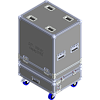 BELCASE TC-B115-R, 641х506х914мм, кейс транспортировочный с шуфлядкой для комбо-усилителя AMPEG B115E