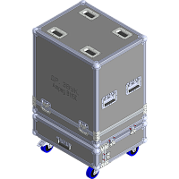 BELCASE TC-B115-R, 641х506х914мм, кейс транспортировочный с шуфлядкой для комбо-усилителя AMPEG B115E