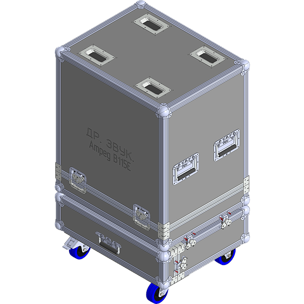 BELCASE TC-B115-R, 641х506х914мм, кейс транспортировочный с шуфлядкой для комбо-усилителя AMPEG B115E