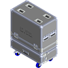 BELCASE TC-65TR-R, 718х380х764мм, кейс транспортировочный с шуфлядкой для комбо-усилителя FENDER 65 TWIN REVERB
